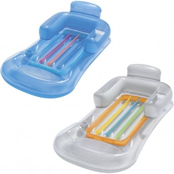 Надувной матрас-кресло для плавания BESTWAY 161х84м с окном, до 90кг, 2 цвета